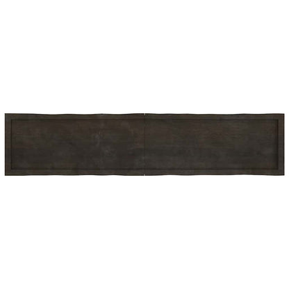 Tischplatte 180x40x(2-4) cm Massivholz Behandelt Baumkante