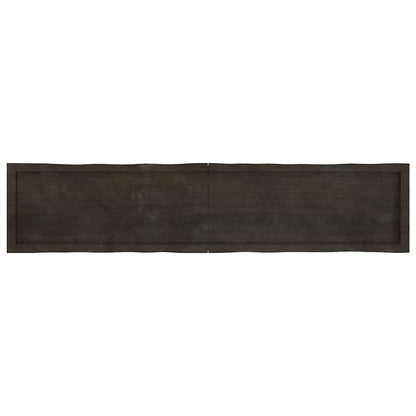Tischplatte 180x40x(2-6) cm Massivholz Behandelt Baumkante