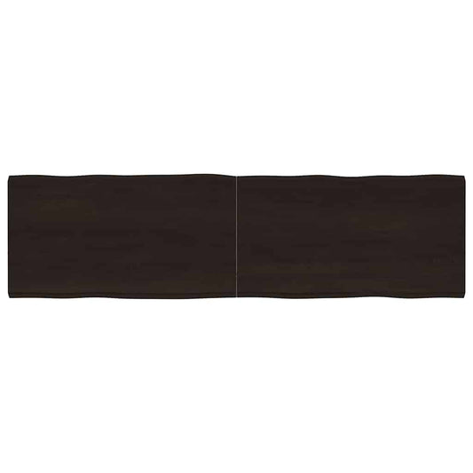 Tischplatte 180x50x(2-4) cm Massivholz Behandelt Baumkante