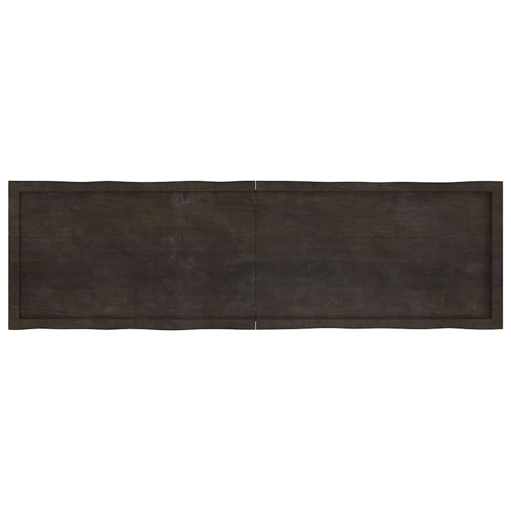 Tischplatte 180x50x(2-4) cm Massivholz Behandelt Baumkante