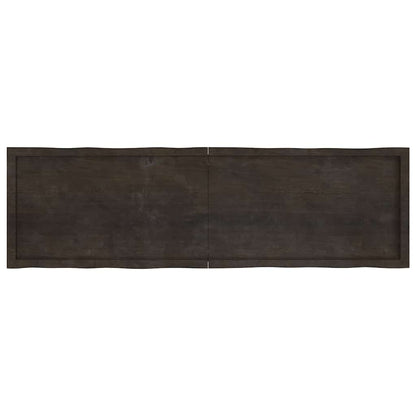 Tischplatte 180x50x(2-4) cm Massivholz Behandelt Baumkante