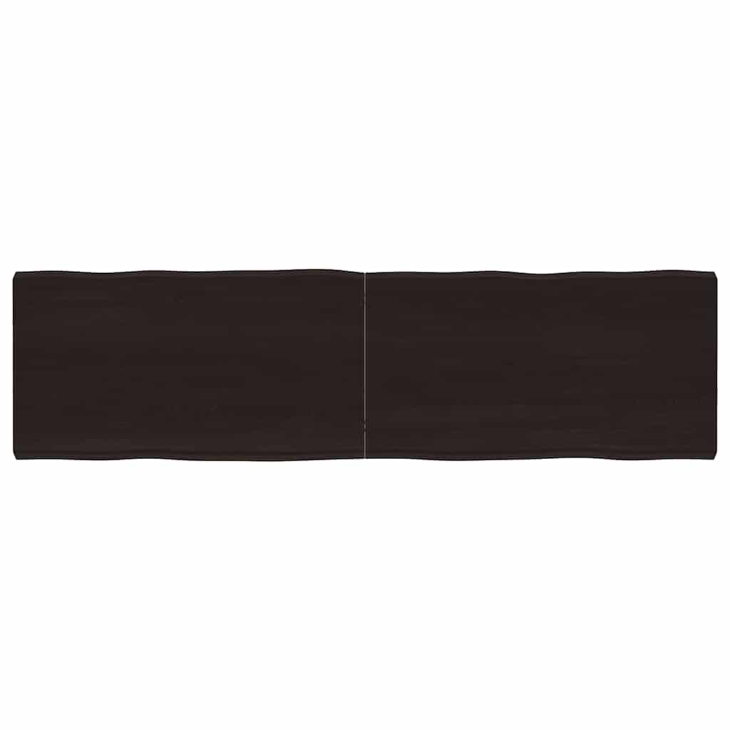 Tischplatte 180x50x(2-6) cm Massivholz Behandelt Baumkante