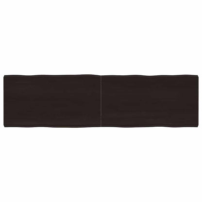 Tischplatte 180x50x(2-6) cm Massivholz Behandelt Baumkante