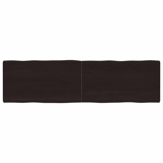 Tischplatte 180x50x(2-6) cm Massivholz Behandelt Baumkante
