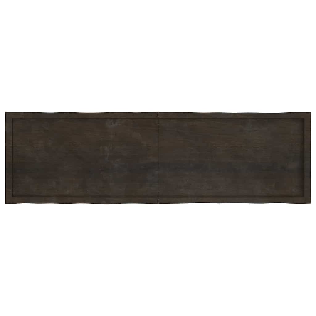 Tischplatte 180x50x(2-6) cm Massivholz Behandelt Baumkante