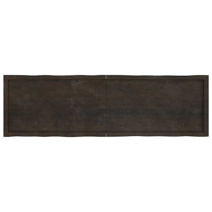 Tischplatte 180x50x(2-6) cm Massivholz Behandelt Baumkante