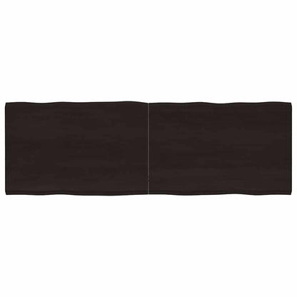 Tischplatte 180x60x(2-4) cm Massivholz Behandelt Baumkante