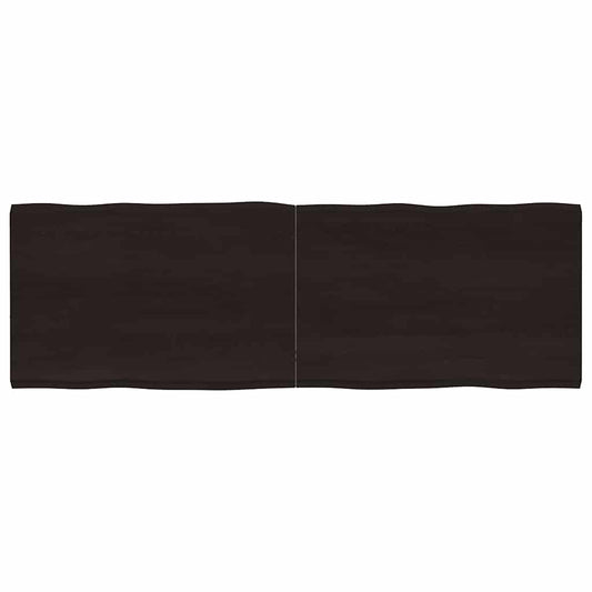 Tischplatte 180x60x(2-4) cm Massivholz Behandelt Baumkante