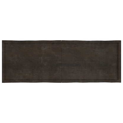Tischplatte 180x60x(2-4) cm Massivholz Behandelt Baumkante