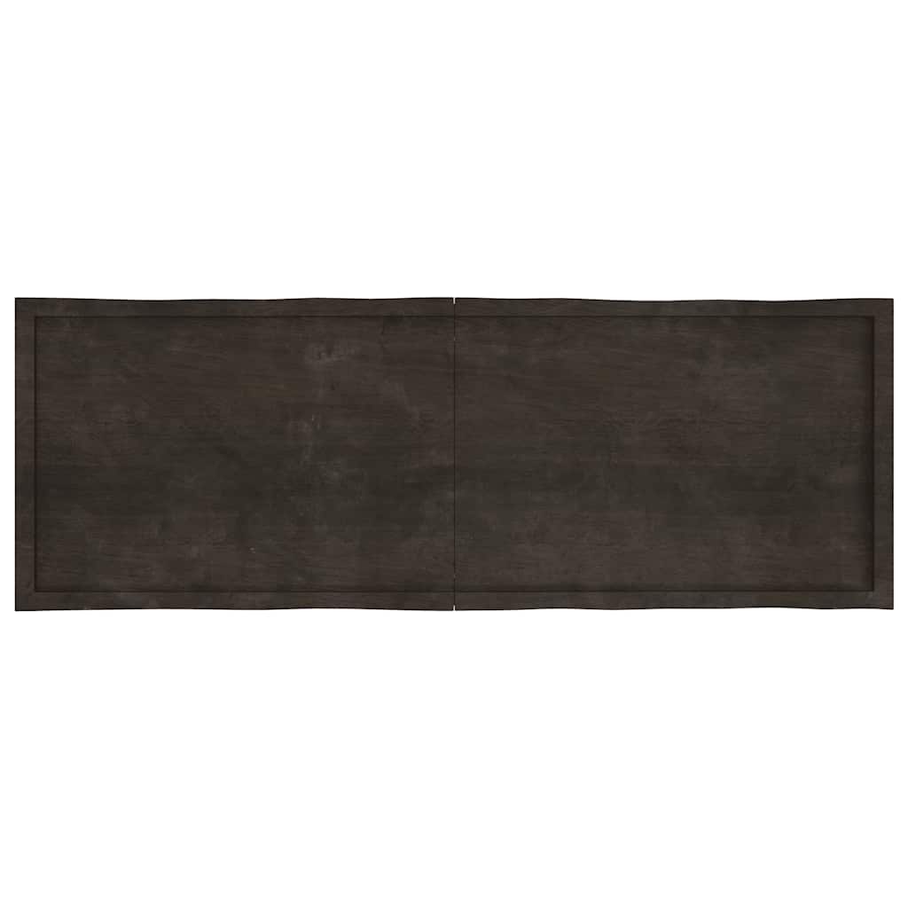 Tischplatte 180x60x(2-6) cm Massivholz Behandelt Baumkante