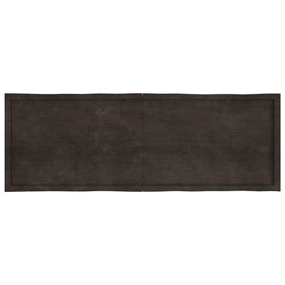 Tischplatte 180x60x(2-6) cm Massivholz Behandelt Baumkante
