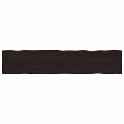 Tischplatte 200x40x(2-4) cm Massivholz Behandelt Baumkante