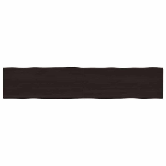 Tischplatte 200x40x(2-4) cm Massivholz Behandelt Baumkante