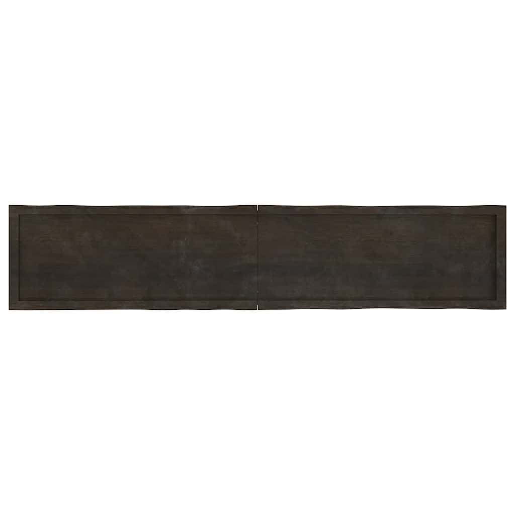 Tischplatte 200x40x(2-4) cm Massivholz Behandelt Baumkante