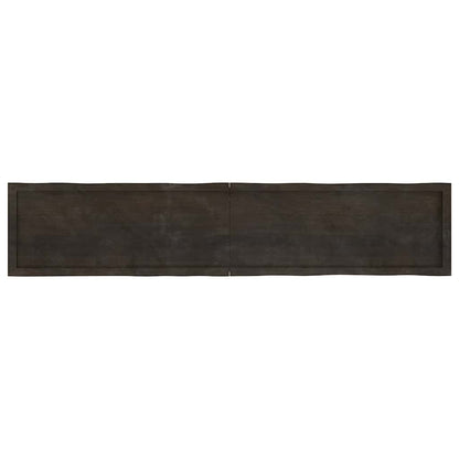 Tischplatte 200x40x(2-4) cm Massivholz Behandelt Baumkante