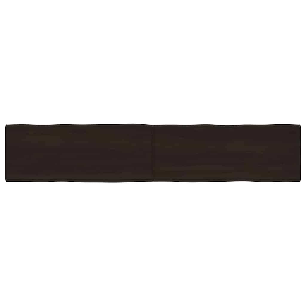 Tischplatte 200x40x(2-6) cm Massivholz Behandelt Baumkante
