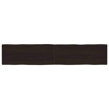Tischplatte 200x40x(2-6) cm Massivholz Behandelt Baumkante