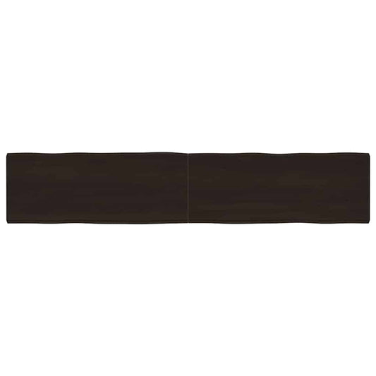 Tischplatte 200x40x(2-6) cm Massivholz Behandelt Baumkante