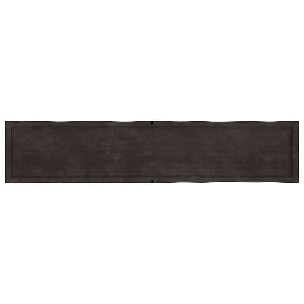 Tischplatte 200x40x(2-6) cm Massivholz Behandelt Baumkante