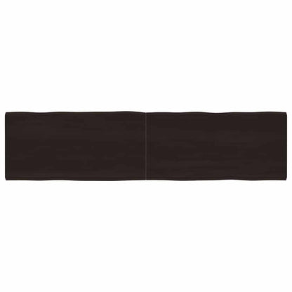 Tischplatte 200x50x(2-4) cm Massivholz Behandelt Baumkante