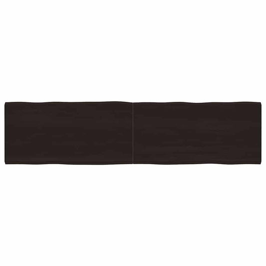 Tischplatte 200x50x(2-4) cm Massivholz Behandelt Baumkante