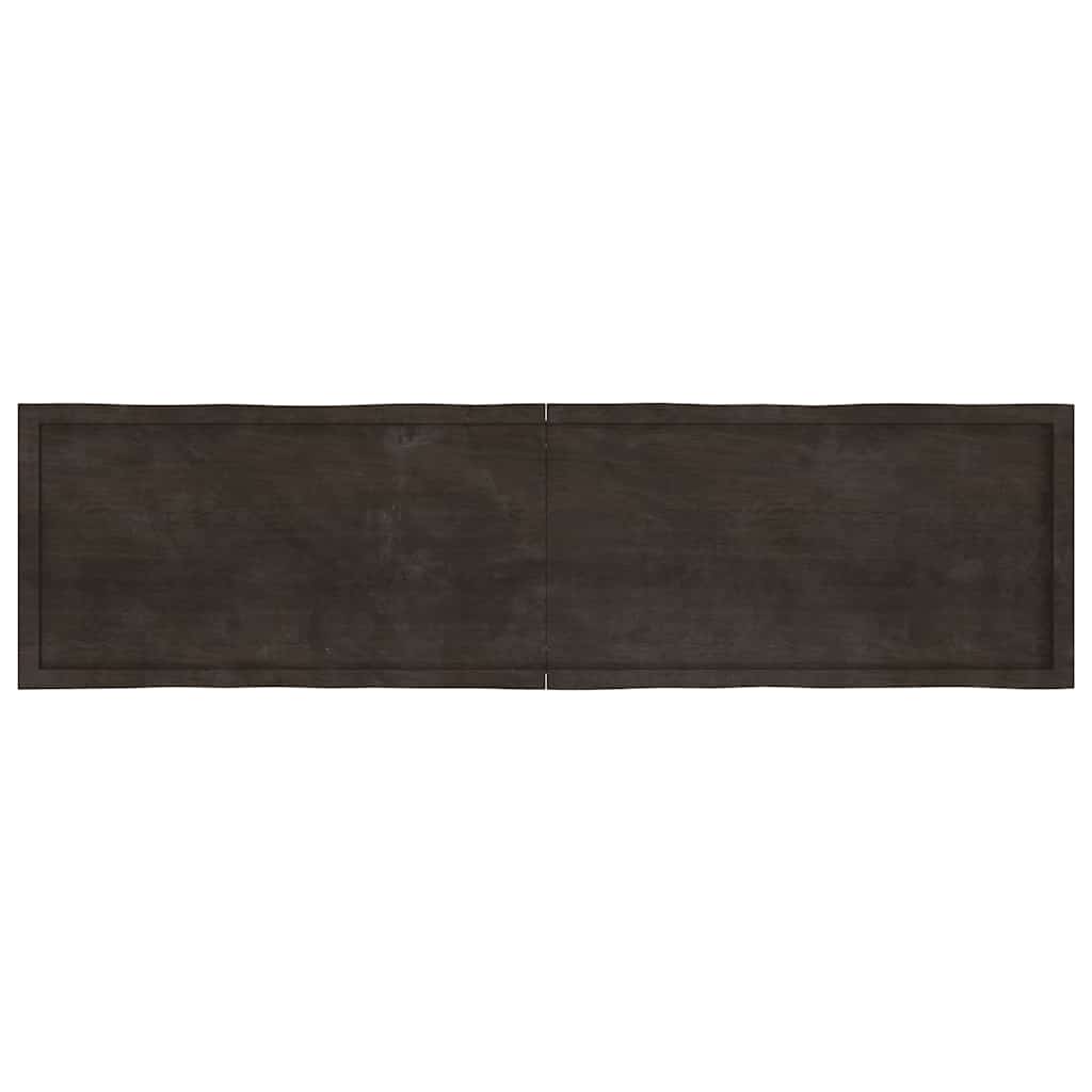 Tischplatte 200x50x(2-4) cm Massivholz Behandelt Baumkante