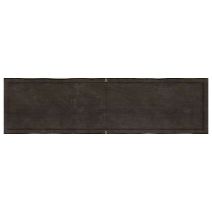 Tischplatte 200x50x(2-4) cm Massivholz Behandelt Baumkante