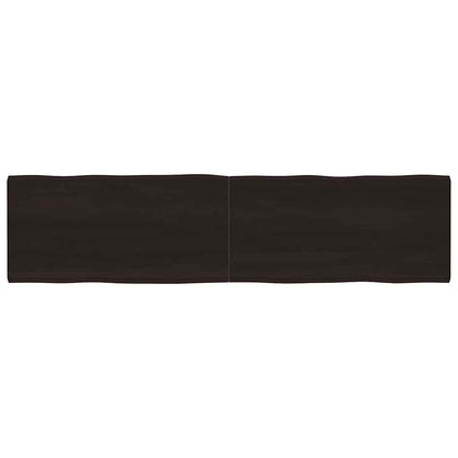 Tischplatte 200x50x(2-6) cm Massivholz Behandelt Baumkante
