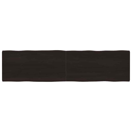 Tischplatte 200x50x(2-6) cm Massivholz Behandelt Baumkante
