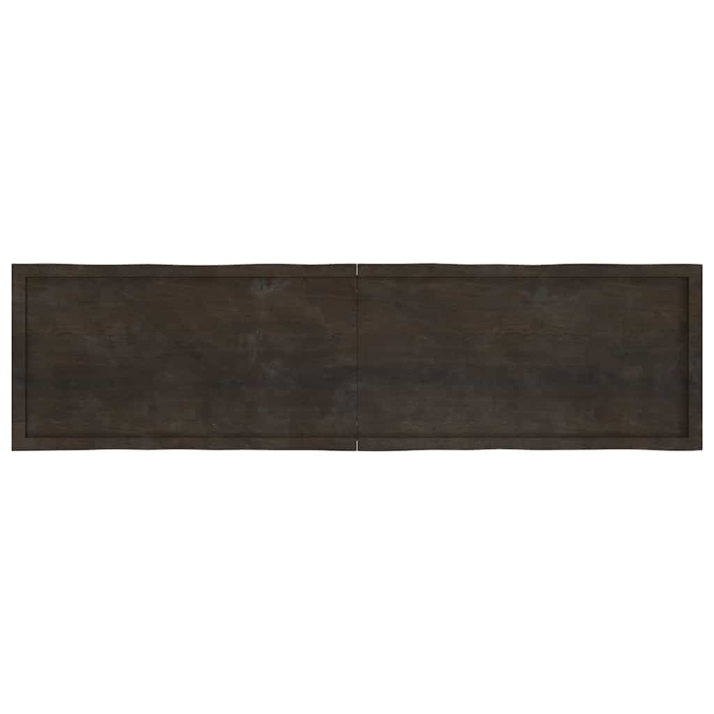 Tischplatte 200x50x(2-6) cm Massivholz Behandelt Baumkante
