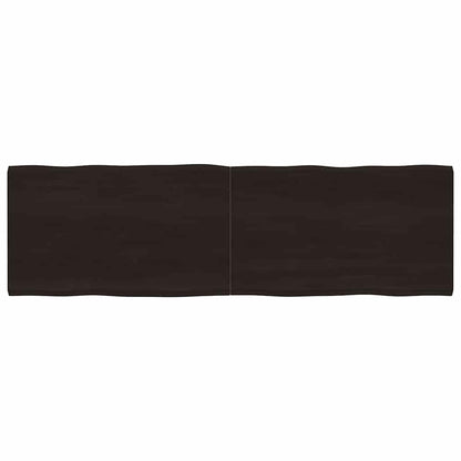 Bordplade 200x60x(2-4) cm massiv træbehandlet trækant