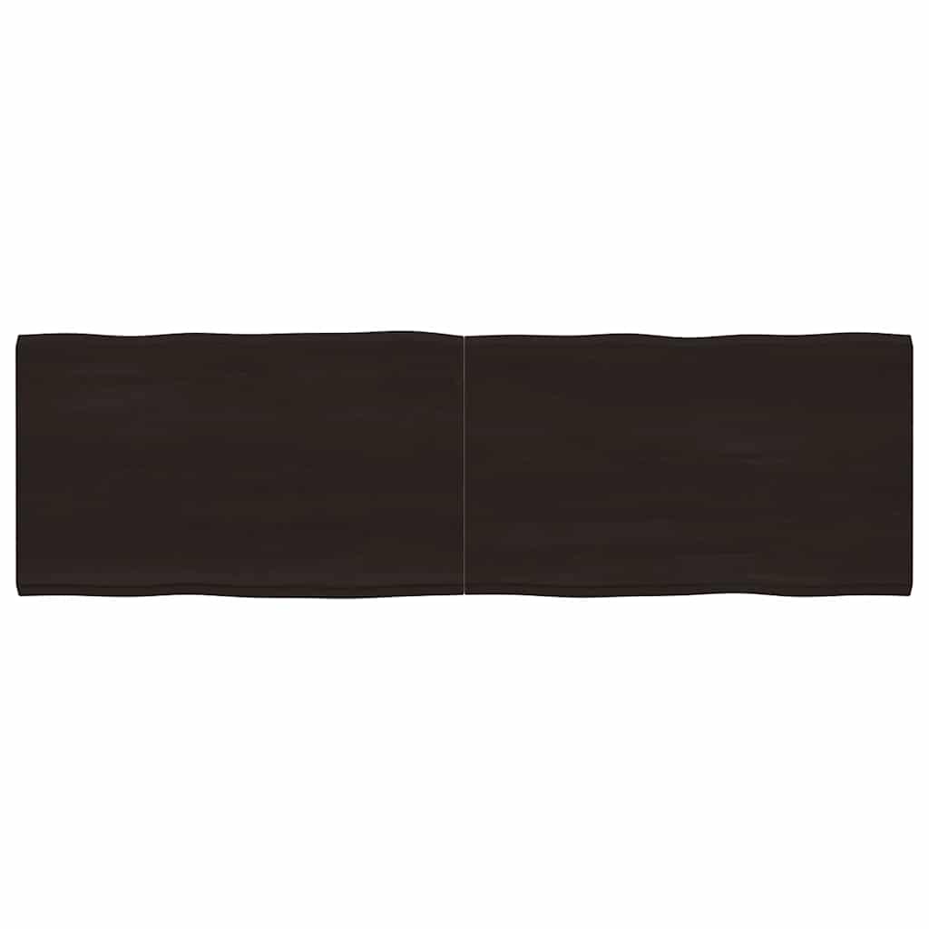 Tischplatte 200x60x(2-6) cm Massivholz Behandelt Baumkante