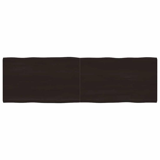 Tischplatte 200x60x(2-6) cm Massivholz Behandelt Baumkante
