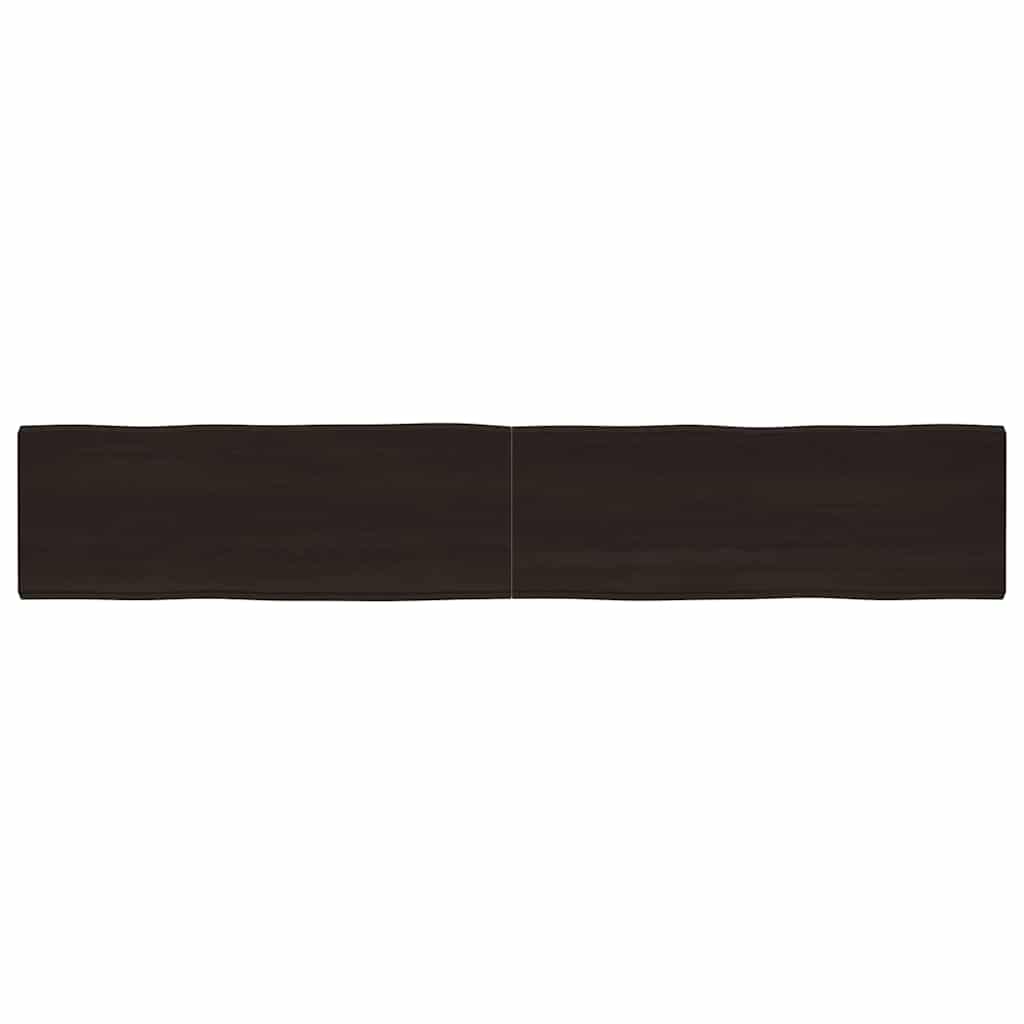 Tischplatte 220x40x(2-4) cm Massivholz Behandelt Baumkante