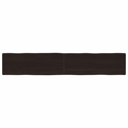 Tischplatte 220x40x(2-4) cm Massivholz Behandelt Baumkante