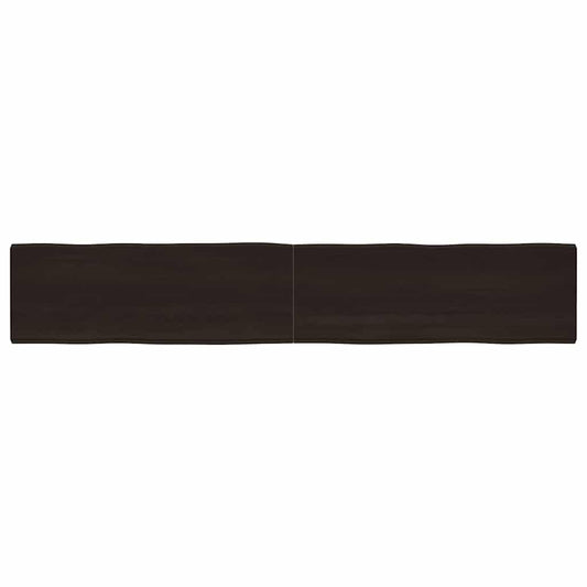 Tischplatte 220x40x(2-4) cm Massivholz Behandelt Baumkante