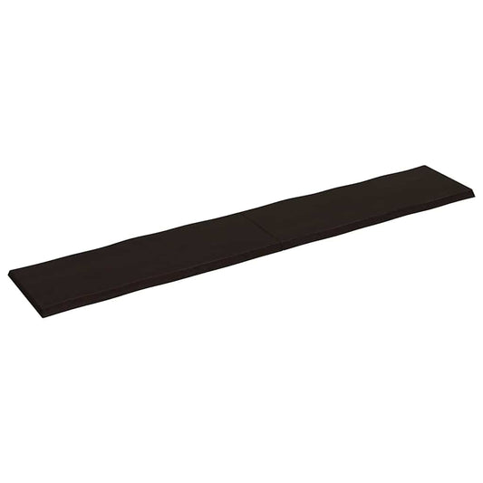 Tischplatte 220x40x(2-4) cm Massivholz Behandelt Baumkante