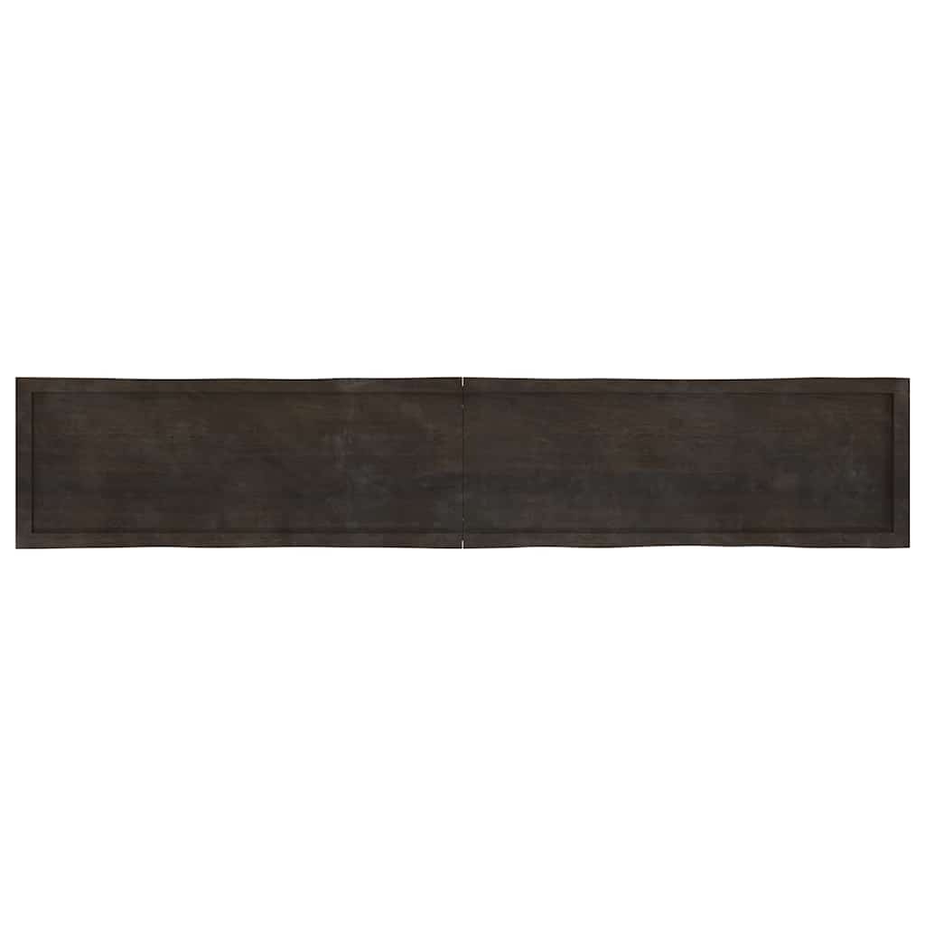 Tischplatte 220x40x(2-4) cm Massivholz Behandelt Baumkante