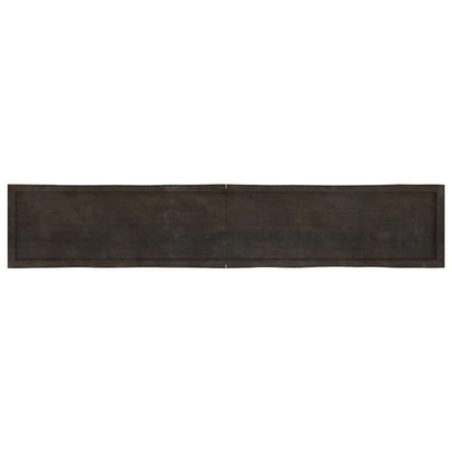 Tischplatte 220x40x(2-4) cm Massivholz Behandelt Baumkante