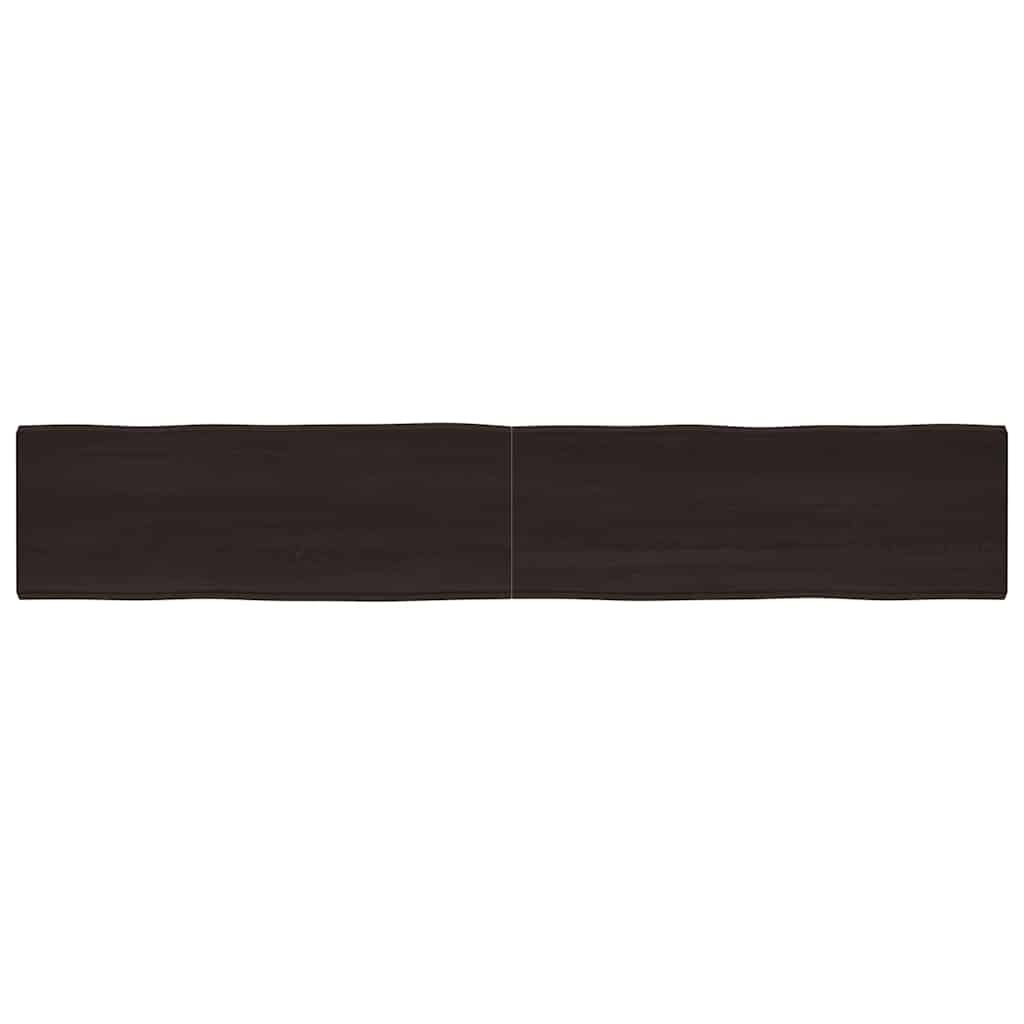 Bordplade 220x40x(2-6) cm massiv træbehandlet trækant