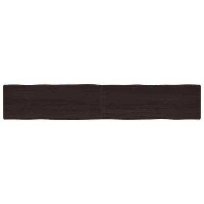Bordplade 220x40x(2-6) cm massiv træbehandlet trækant