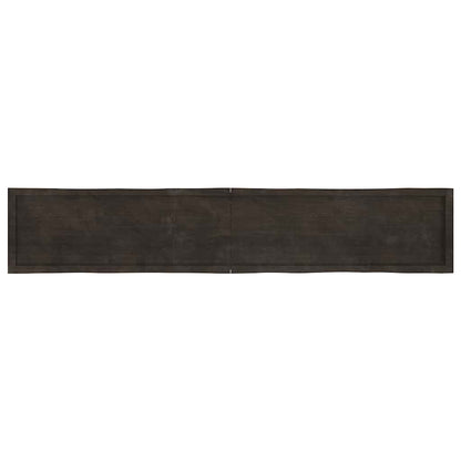 Bordplade 220x40x(2-6) cm massiv træbehandlet trækant