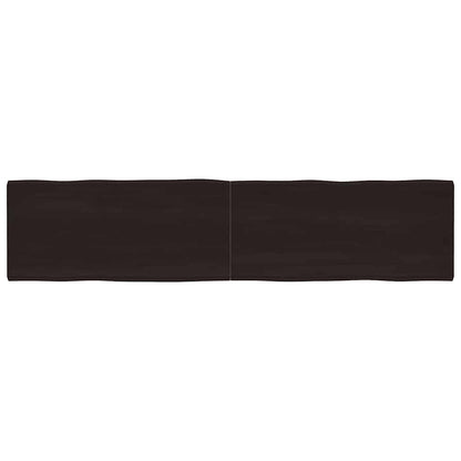 Tischplatte 220x50x(2-4) cm Massivholz Behandelt Baumkante