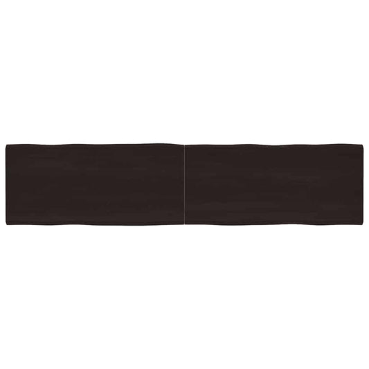 Tischplatte 220x50x(2-4) cm Massivholz Behandelt Baumkante