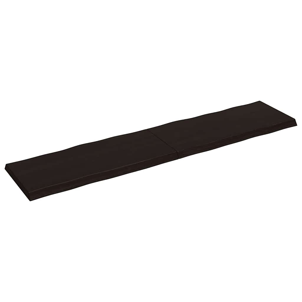 Tischplatte 220x50x(2-6) cm Massivholz Behandelt Baumkante