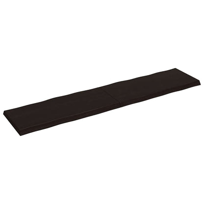 Tischplatte 220x50x(2-6) cm Massivholz Behandelt Baumkante