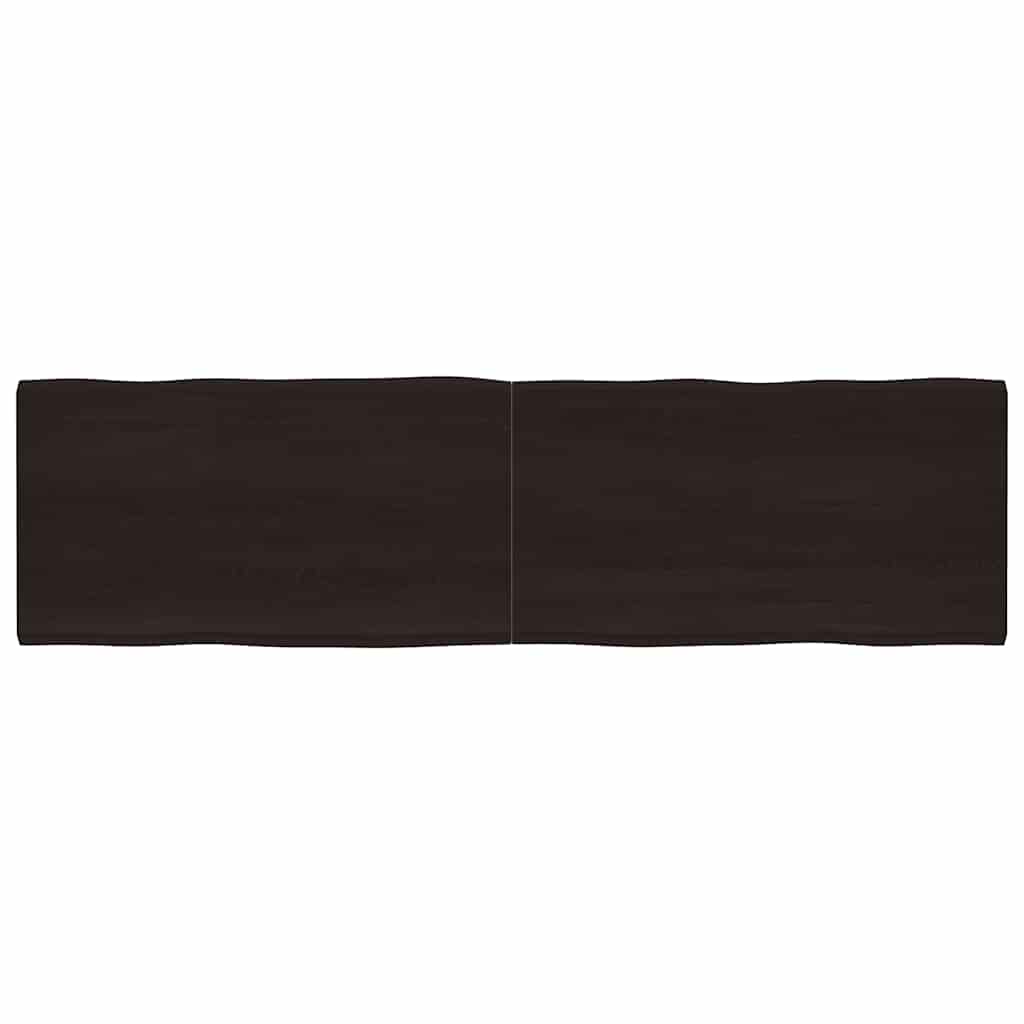 Tischplatte 220x60x(2-4) cm Massivholz Behandelt Baumkante