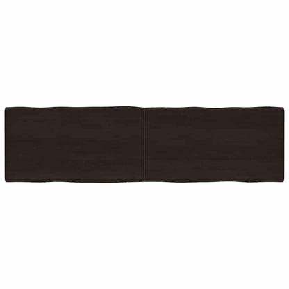 Tischplatte 220x60x(2-4) cm Massivholz Behandelt Baumkante