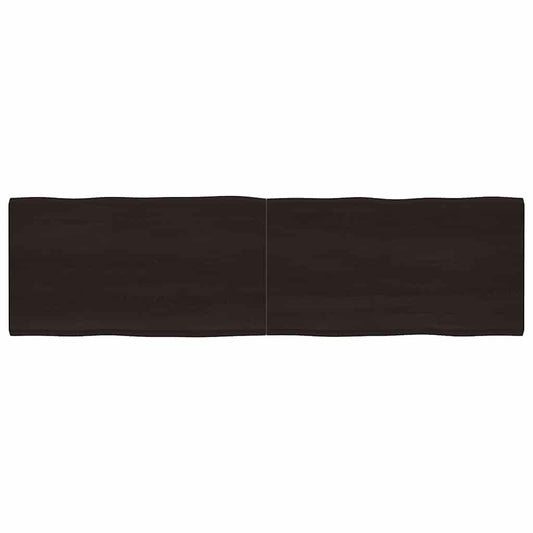 Tischplatte 220x60x(2-4) cm Massivholz Behandelt Baumkante