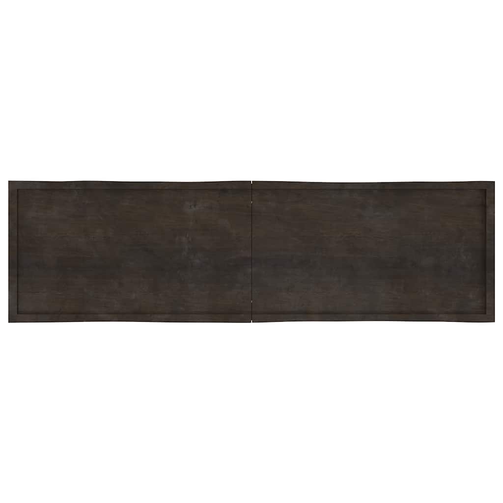Tischplatte 220x60x(2-4) cm Massivholz Behandelt Baumkante